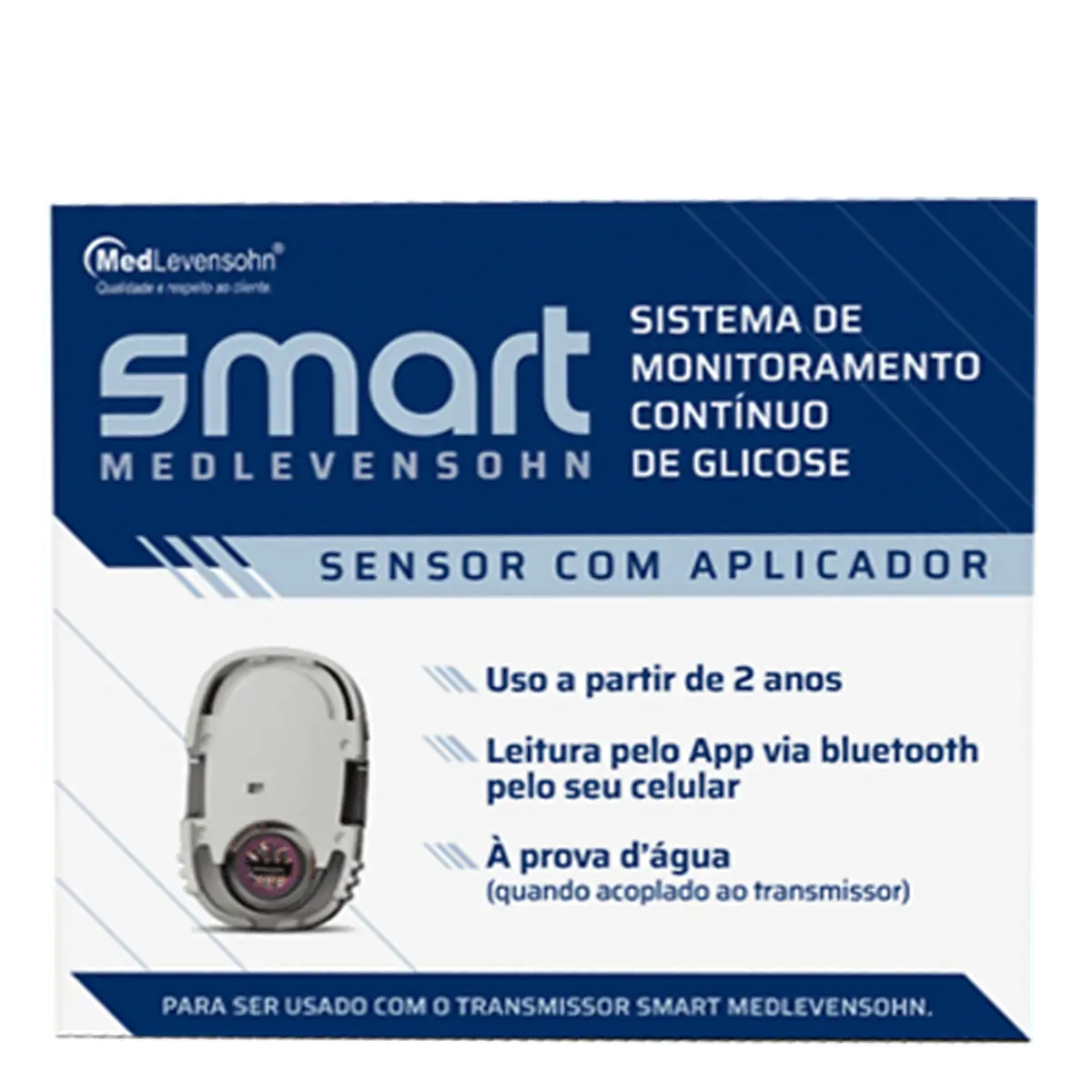 Sensor de Monitoramento Contínuo de Glicose Medlevensohn 1 Unidade