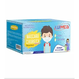 Mascara Descartavel Infantil Luimed Azul - Mascara INFANTIL azul