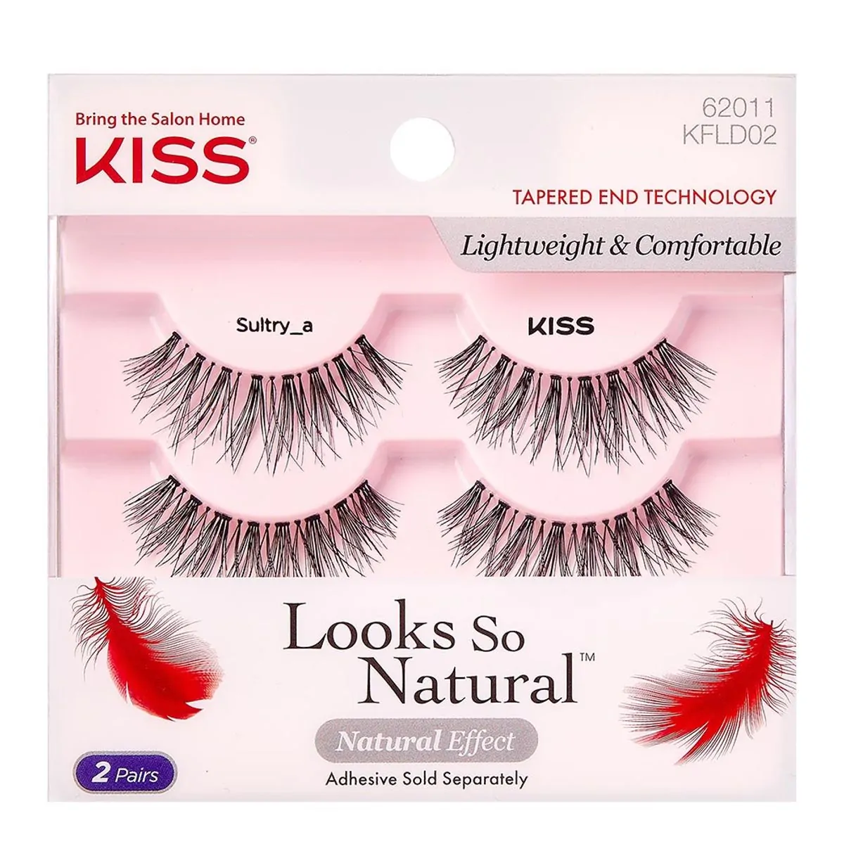 Cílios Postiços Kiss New York Looks So Natural Sultry 2 Pares
