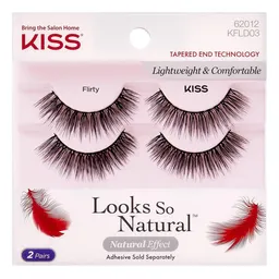 Cílios Postiços Kiss New York Looks So Natural Flirty Kiss 2 Pares