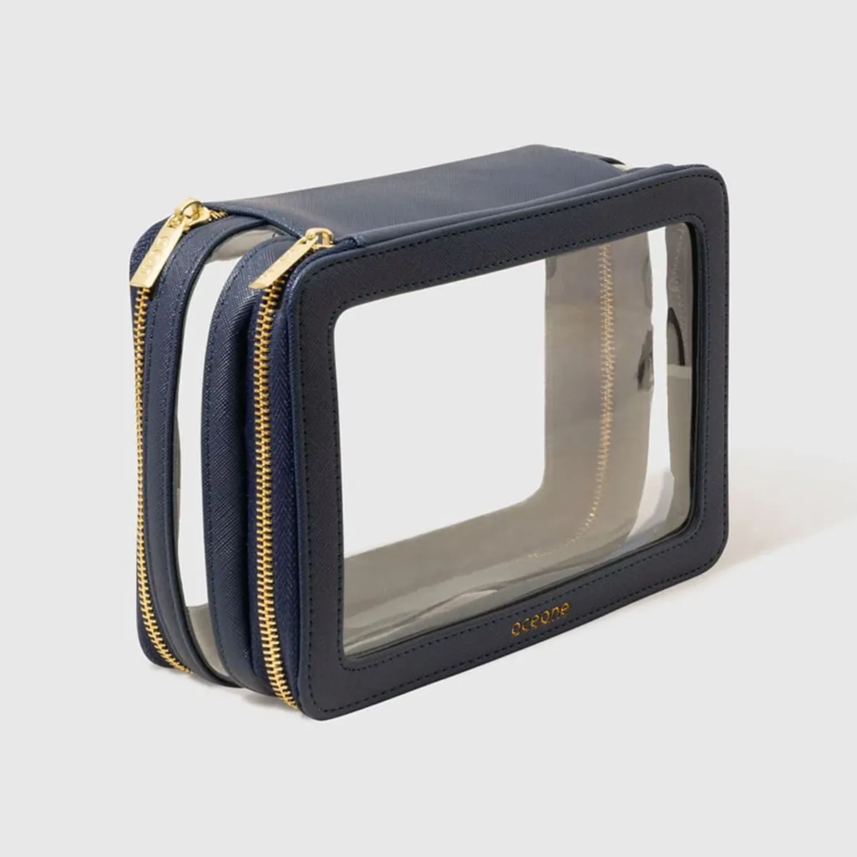 Nécessaire Azul Marinho com Transparência - Double Crystal Case Océane