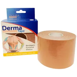 Bandagem Elástica Kinesio DermaTape 5mX5cm Bege - unidade