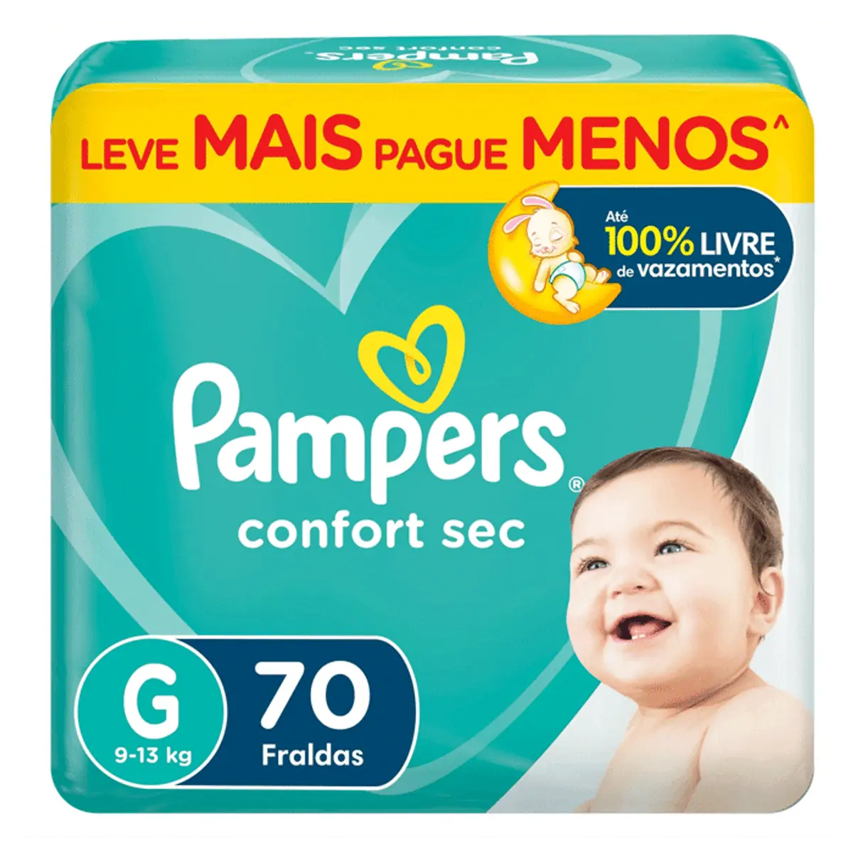 Fralda Pampers Confort Sec G 70 Unidades