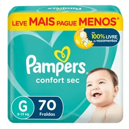 Fralda Pampers Confort Sec G 70 Unidades