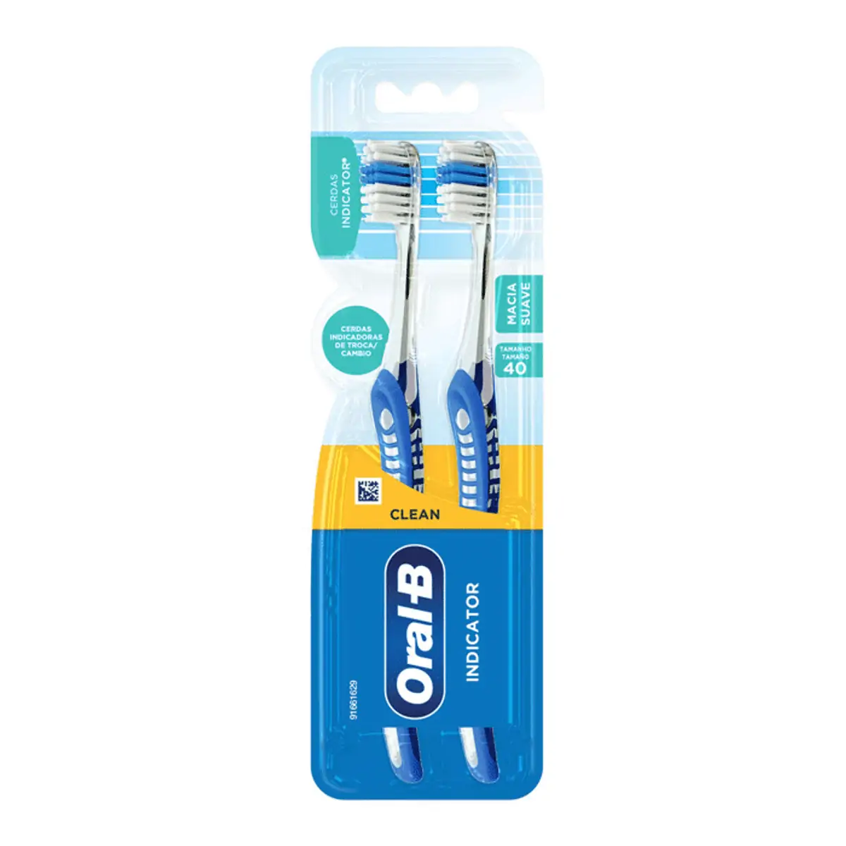 Escova Dental Indicator Plus 40 - Oral B - 2 unidades
