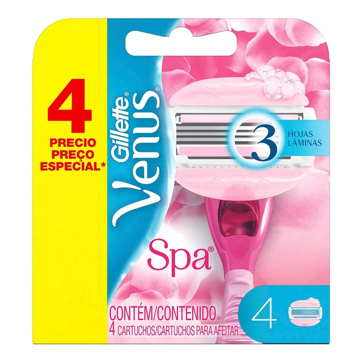 Cargas para Aparelho de Depilar Gillette Venus Spa 4 Unidades