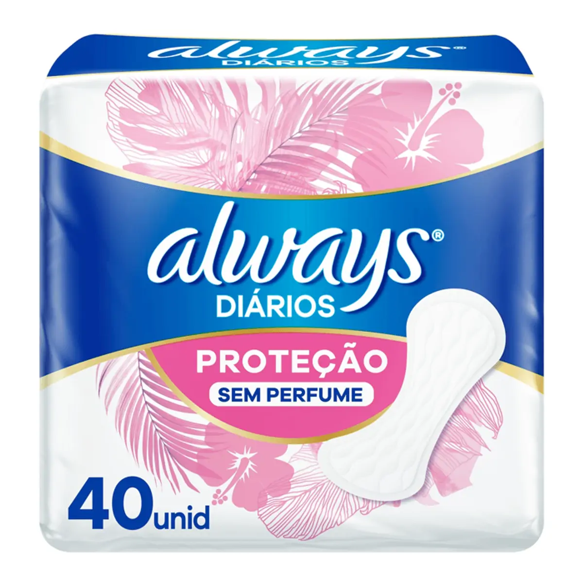Protetor Diário Always Sem Perfume 40 Unidades