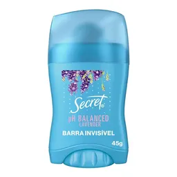 Desodorante em Barra Secret Aroma de Lavanda com pH Balanceado 45g