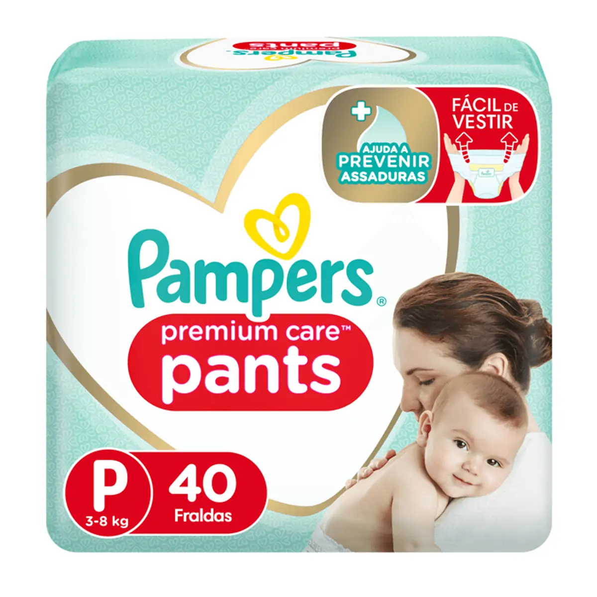 Fralda Pampers Pants Premium Care Roupinha P 40 unidades