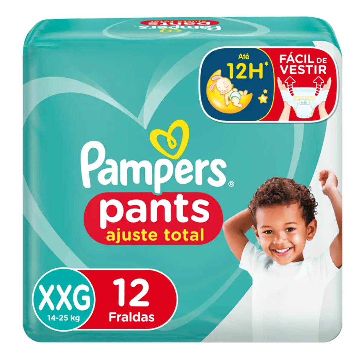 Fralda Pampers Pants Ajuste Total Roupinha XXG 12 unidades