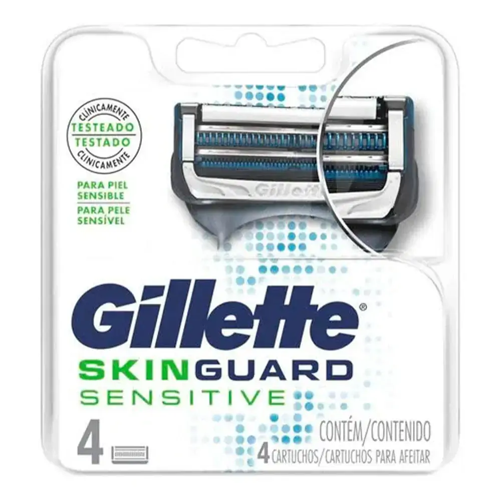 Carga para Aparelho de Barbear Gillette Skinguard Sensitive 4 unidades
