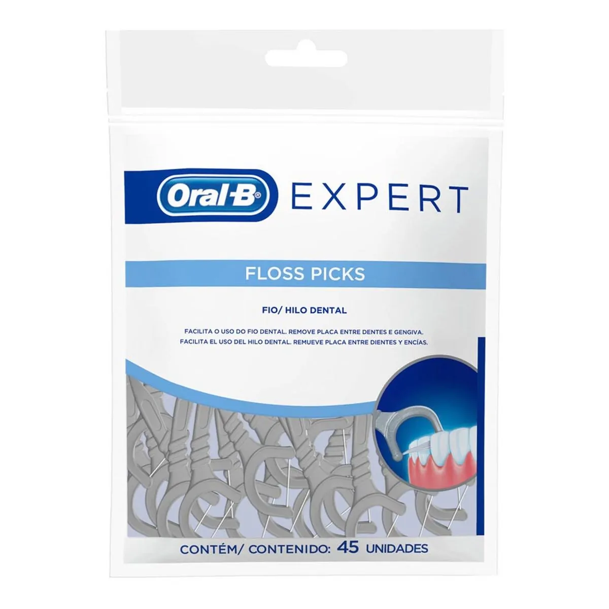 Fio Dental Oral-B Expert Floss Picks 45 Unidades