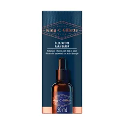 Óleo Para Barba King C.Gillette Hidratante Óleo de Argan 30ml
