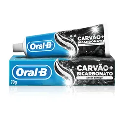 Pasta de Dente Oral-B Carvão + Bicarbonato Extra Branco 70g