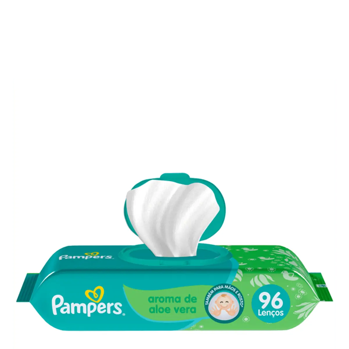 Lenço Umedecido Infantil Pampers Aloe Vera 96 Unidades