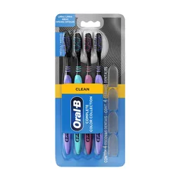 Escova de Dente Media Oral-B Complete Color Collection Clean 4 Unidades