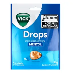 Pastilha Vick Drops Mentol 36g 20 Unidades