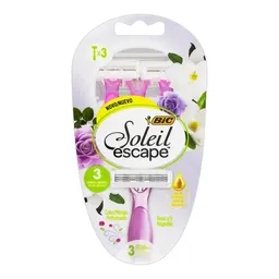 Aparelho Para Depilar Bic Soleil Escape Rosa E Magnolia 3 Unidades