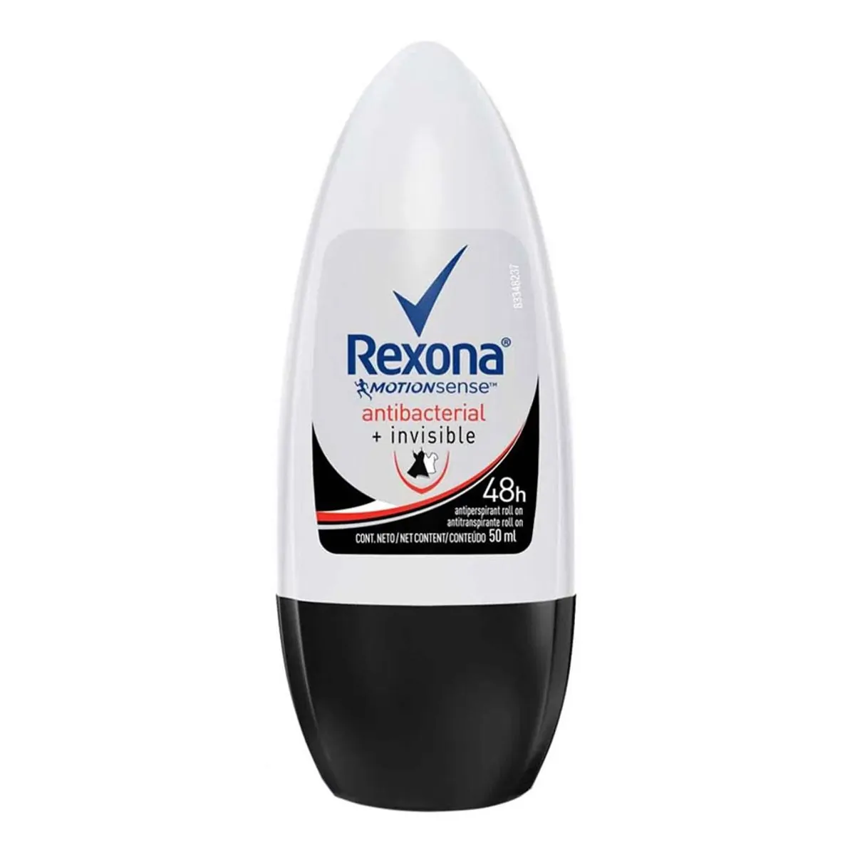 Desodorante Roll On Rexona Antibacterial Invisible Feminino 50ml