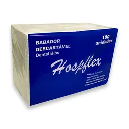 Babador Descartável 33cm X 47cm com 100 unidades - Hospflex - Babador Descartável 33cm X 47cm com 10