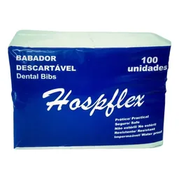 Babador Descartável 33x47cm com 100 unidades - Hospflex - Babador Descartável 33x47cm com 100 unidad