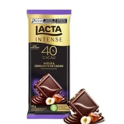 Barra de chocolate intense sabor Avelã & Crocante de Cacau com 85g - Lacta