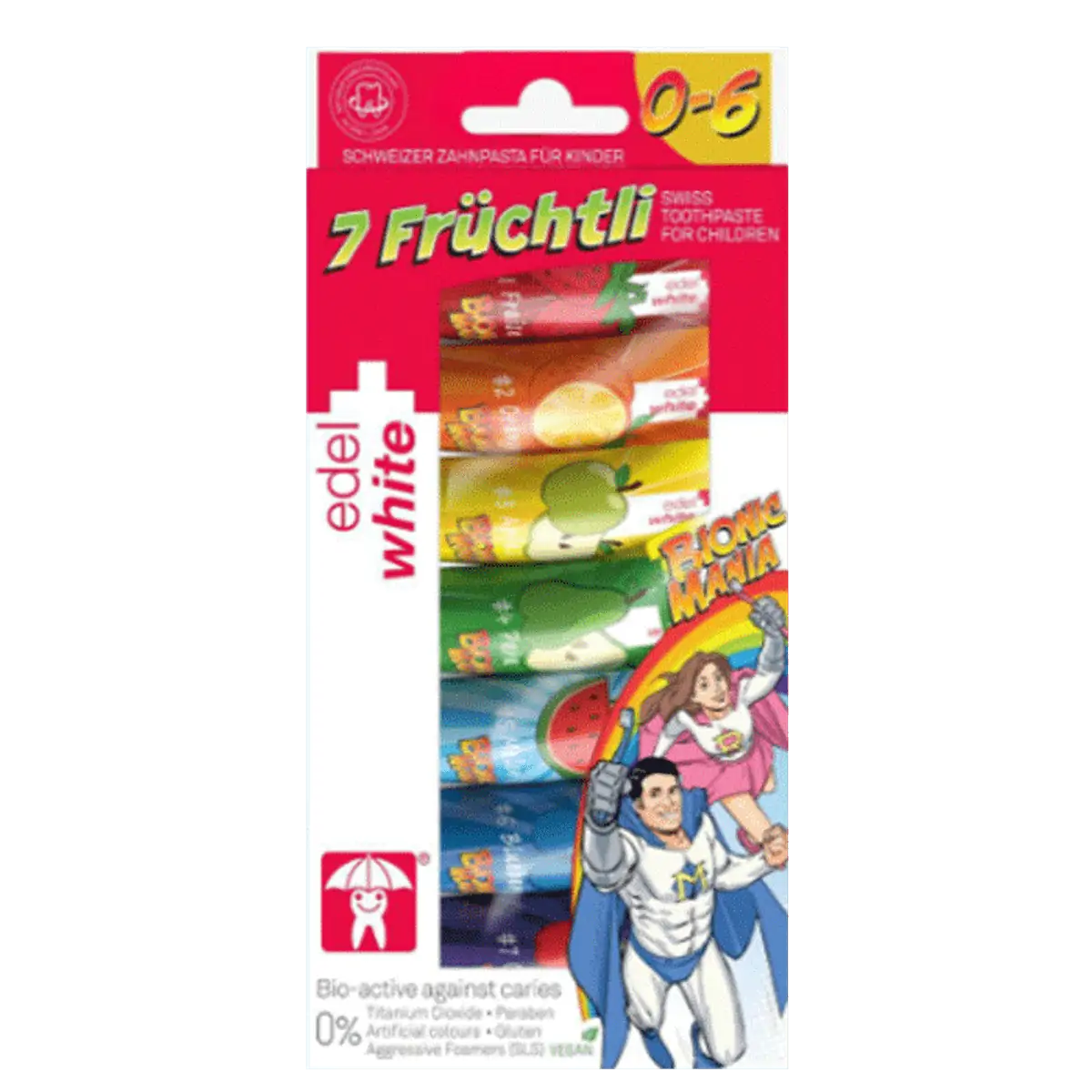 Pasta de Dente Infantil Edel & White Frutchtli Kids 7 Unidades de 50g