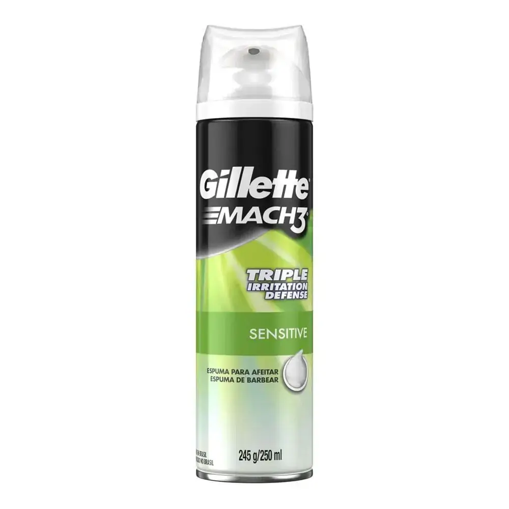 Espuma De Barbear Gillette Mach3 Sensitive 245g