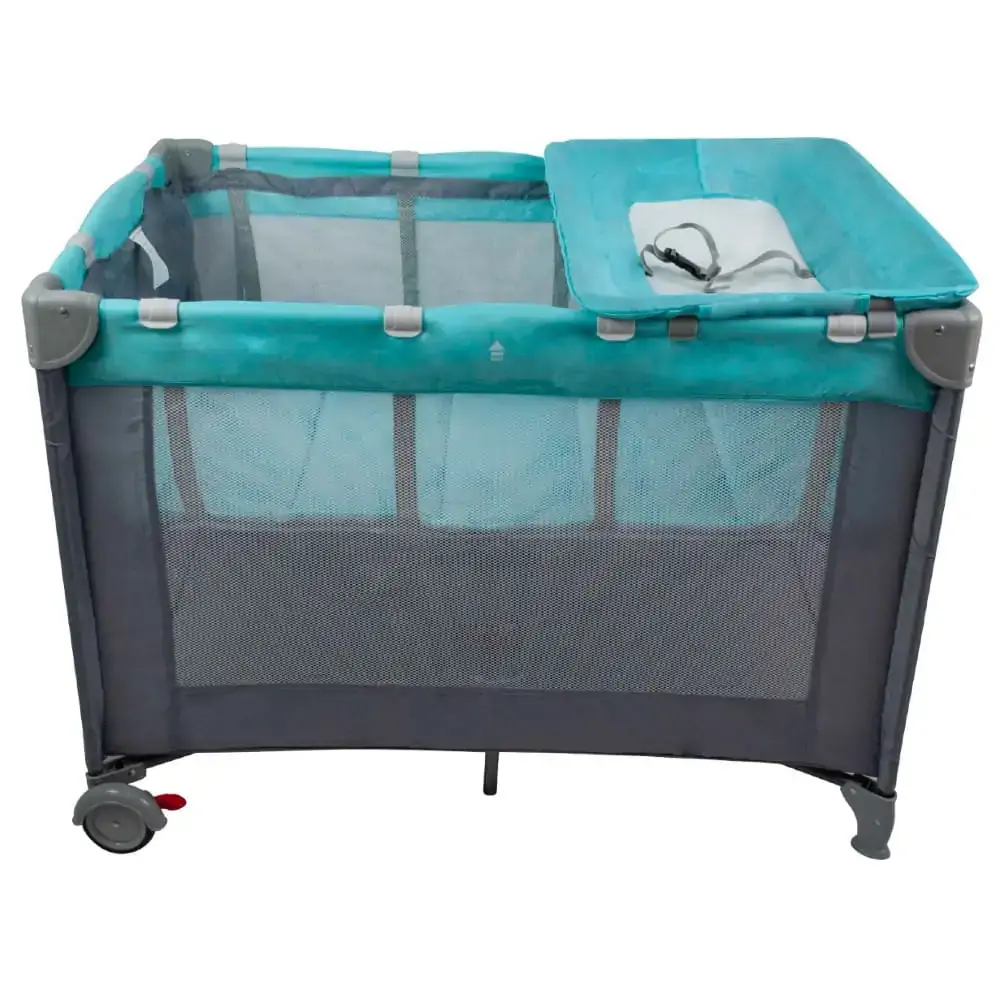 Berço Cercado Portátil para Bebê Infinity Verde Premium Baby