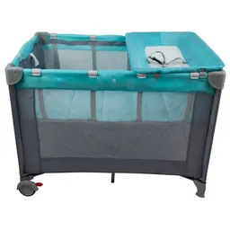 Berço Cercado Portátil para Bebê Infinity Verde Premium Baby