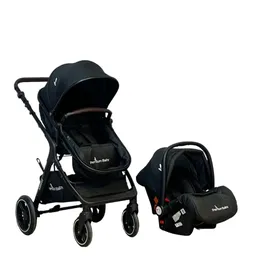 Carrinho e Bebê Conforto TS Kansas Preto Premium Baby