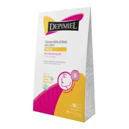 Folhas para Depilação Depimiel Facial Wax Strips 16 Unidades