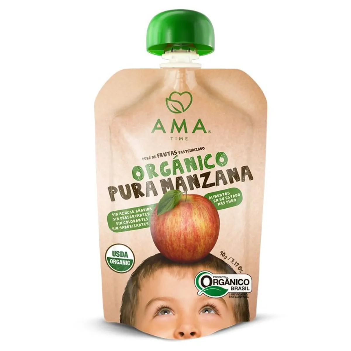Pure De Frutas Org Pura Manzana Ama Time 90g