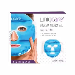 Máscara Térmica de Gel para Rosto Cor Azul - UNIQCARE
