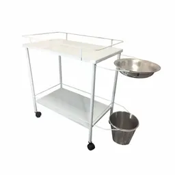 Carro Curativo Com Balde E Bacia