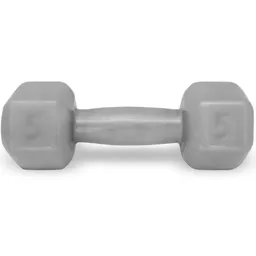 Halter Acte Sports 5 Kg - Emborrachado Sextavado Cinza