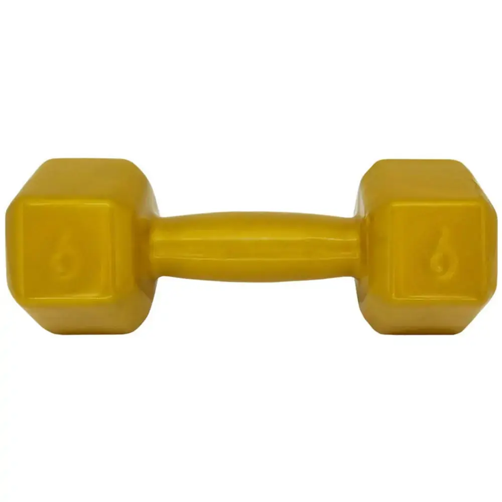 Halter Acte Sports 6 Kg - Emborrachado Sextavado Dourado