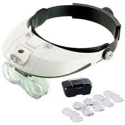 Lupa De Cabeça / Pala com iluminação Profissional MG 81001 G - Lemat