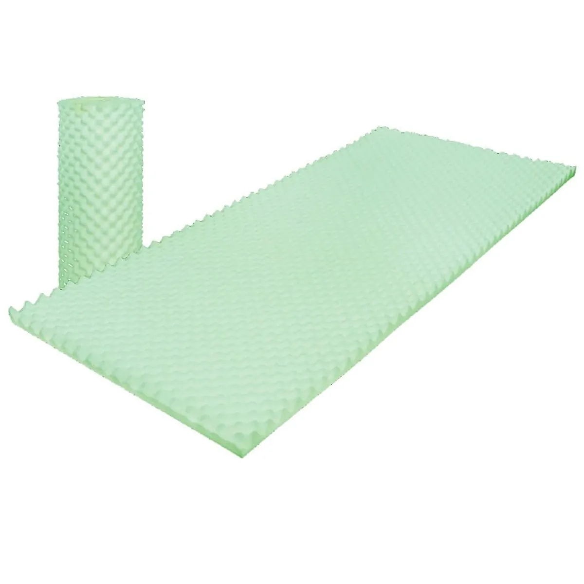Colchão Tipo Caixa De Ovo Luckspuma - Solteiro - D33 - Verde