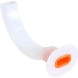 Cânula de Guedel Haoxi - Nr 5 - 110 mm - Laranja