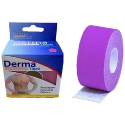 Bandagem Elástica Kinesio DermaTape 5mX5cm Lilas - unidade