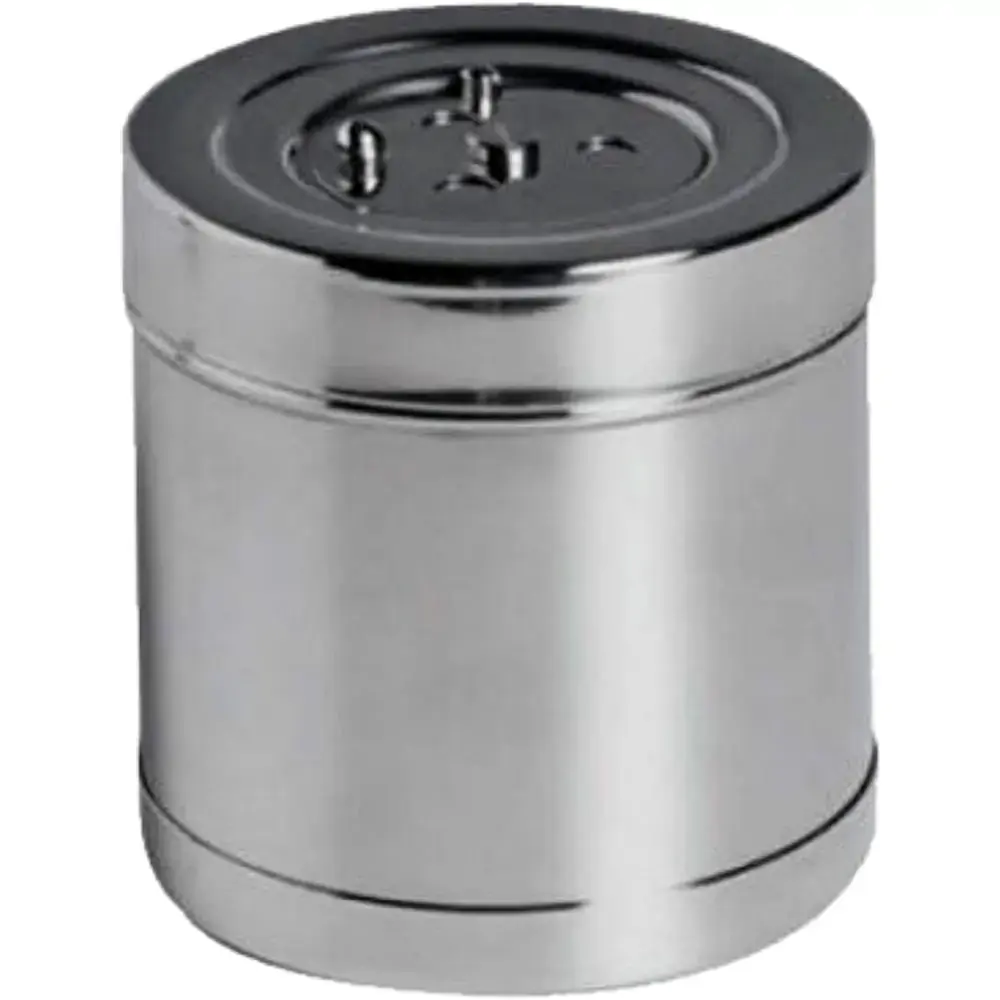 Tambor Inox Para Gaze E Algodão - 14 X 14 Cm