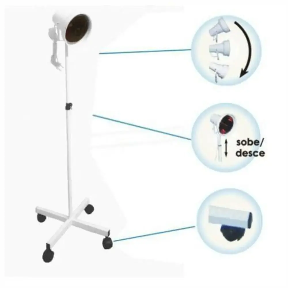 Suporte Para Lâmpada Com Refletor Móvel E Regulagem De Altura