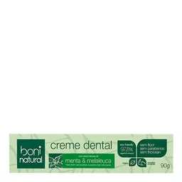 Pasta de Dente Boni Natural Sem Flúor Menta & Melaleuca 90g
