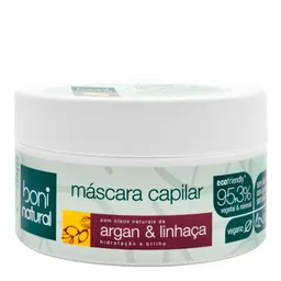 Máscara Capilar Boni Natural Hidratação e Brilho Argan e Linhaça 250g