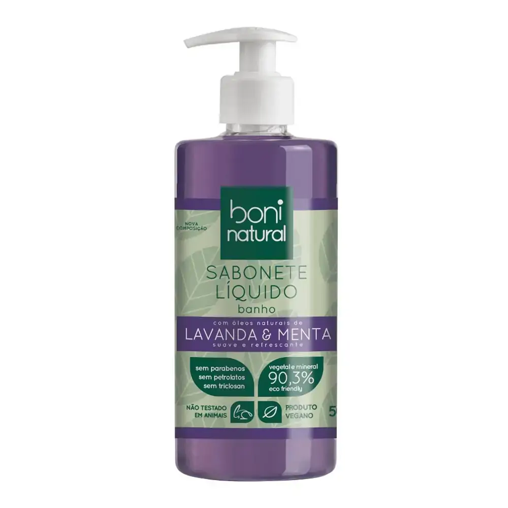 Sabonete Líquido Boni Natural Lavanda e Menta 500ml