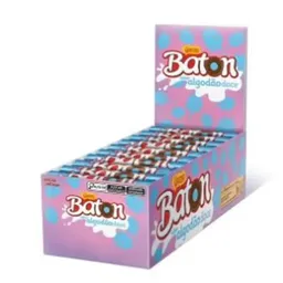 Baton chocolate ao leite sabor algodão caixa com 30 unidades de 16g - Garoto