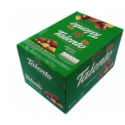 Barra de chocolate sabor castanha do Pará caixa com 12 unidades de 85g - Talento