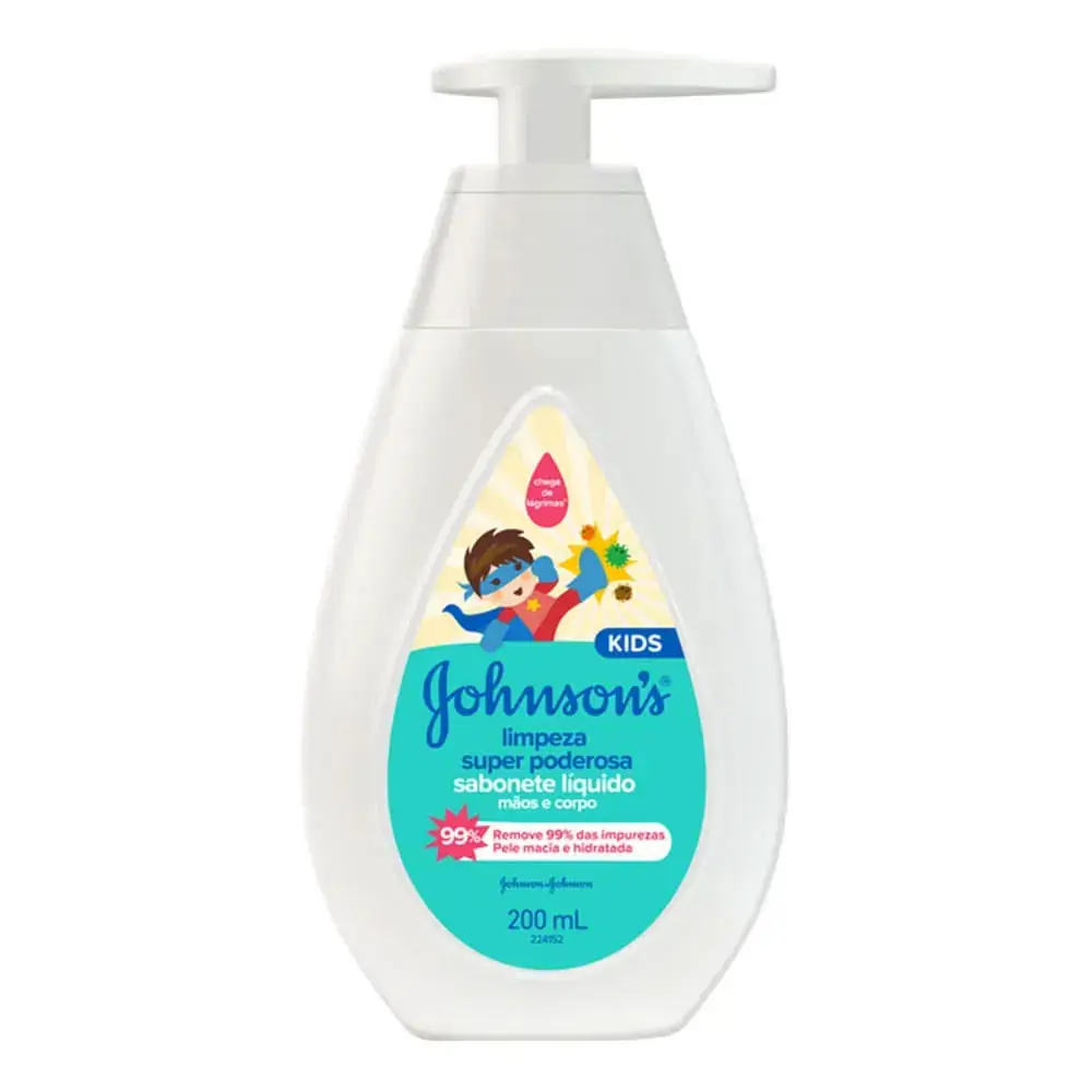 Sabonete Líquido Johnson s Kids Limpeza Super Poderosa 200ml
