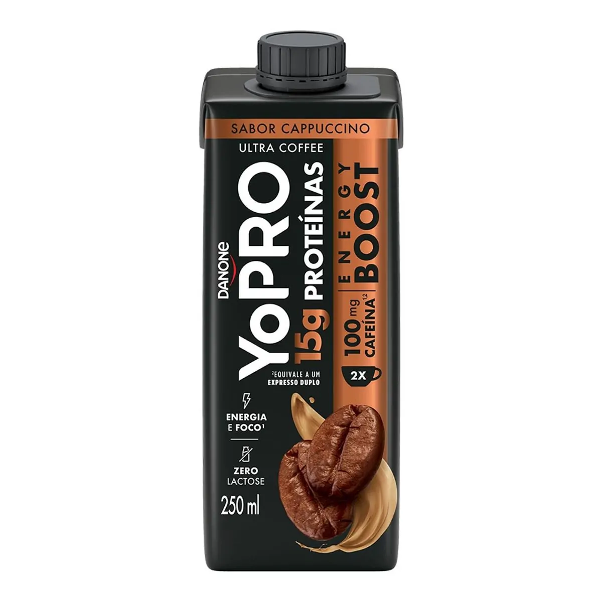 Bebida Láctea UHT Energy Boost YoPRO Cappuccino 15g de proteínas 250ml